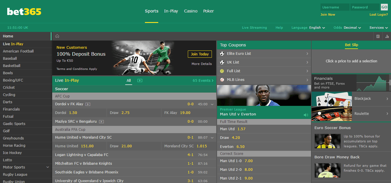 Букмейкърът Bet365